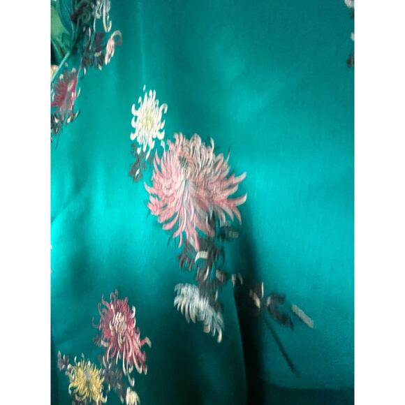 Chinese Style Qipao Dress Emerald Green Long Formal Silk Satin Wedding Party - Picture 6 of 8